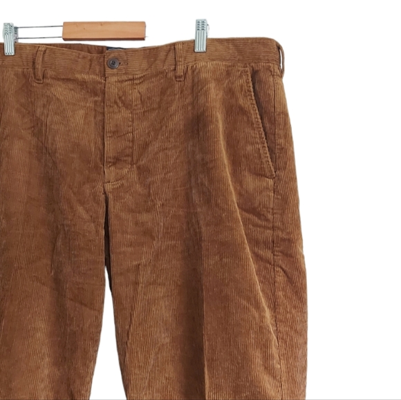 Gap Mens Corduroy Trousers Size W40 L32 Slim Tapered Leg Earthy Tan Brown Pants - Picture 3 of 8